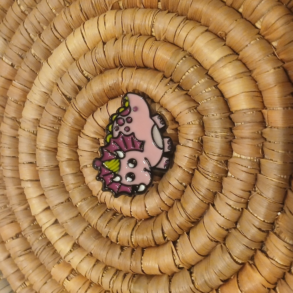 5/$25 NEW Purple Dinosaur Enamel Pin